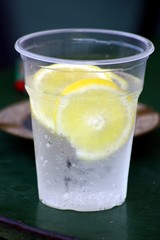 Mineral water with lemon