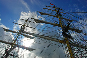 Masts of tall ship