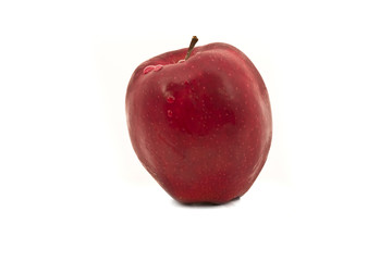 Red apple with water-drops