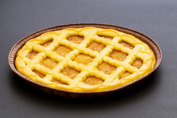 Sweet pie on the background
