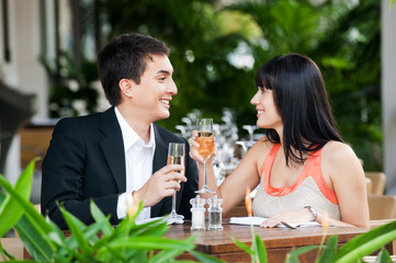 Couple Eating Outdoors