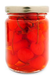jar with red cherry