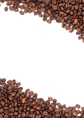 Brown roasted coffee beans