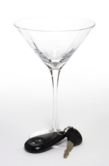 Keys Next to Martini Glass