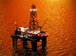 Oil rig © TebNad