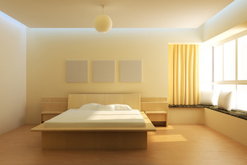 3d rendering interior of a modern bedroom