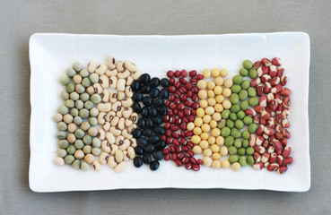 bean family in the plate