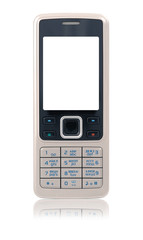 Business mobile phone (isolated with reflection)