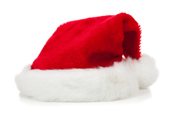 Santa Claus hat on a white background