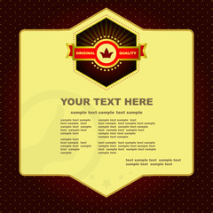 Vector design blank. Vector template.