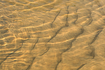 Rippled sand in the ocean