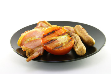 Cooked Breakfast Items on a Plate