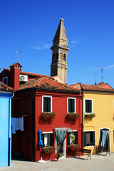 Venedig, schiefer Turm in Burano