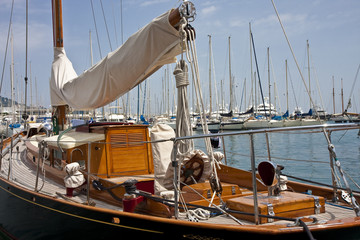 Luxury Sailboat at Marina