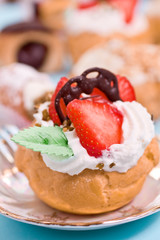 Pastry with strawberry