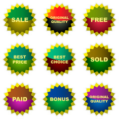 Set of design elements for sale.