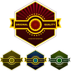 Set of quality guaranteed seals.