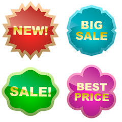 Set of design elements for sale.