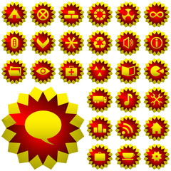 Vector beautiful icon set