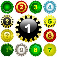 Number icons. Vector set.