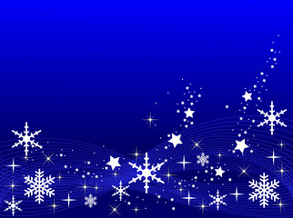 Obraz na płótnie Canvas Blauer Weihnachtshintergrund mit Sternen