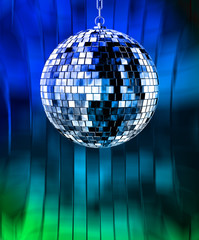 disco ball with lights - retro party background