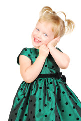 Beautiful happy  little girl portrait