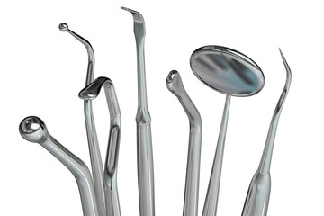Isolated dentist tools 6