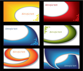 Fototapeta premium Business cards with cool colors