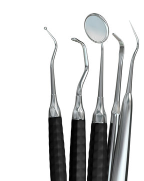 Isolated dentist tools 1
