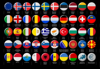 Europe-Buttons-Set-3D-round-black-bg