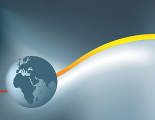 globe silver background