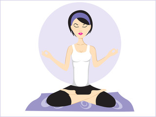 vector illustration of yoga pose