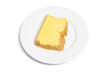 Sponge Cake on Plate