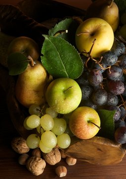 natura morta con frutta autunnale