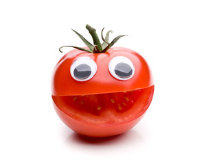 Eine lachende Tomate - Querformat