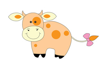 cute orange cow