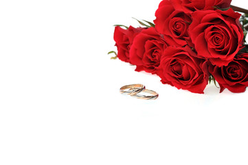 red roses and ring