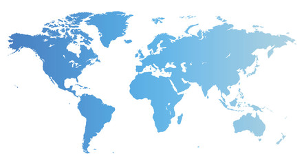 Fototapeta na wymiar Blue World map