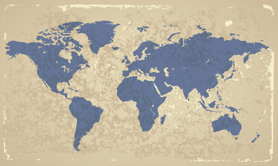 Retro-styled World map