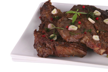 roast beef chunk on white