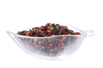 dry pepper over white