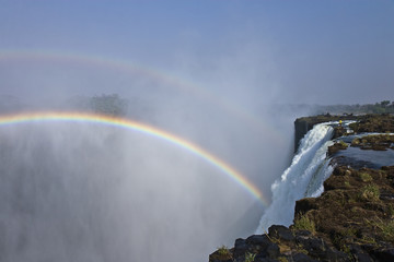 Victoria Falls in the Zambezi River in Zambia