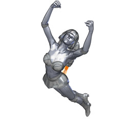 powerful silver heroine rescues the world