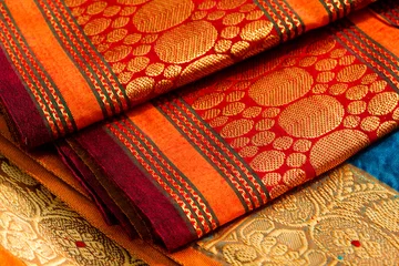 Fotobehang Indian saris © Dmitry Rukhlenko