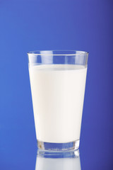 Glass with milk.