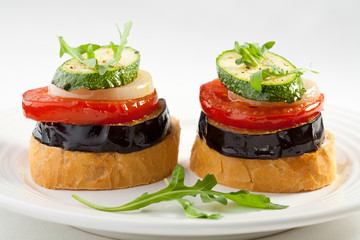 Vegetarian sandwich - bread and grilled vegetables