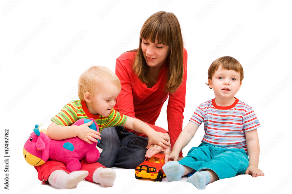 Wall mural Playing children