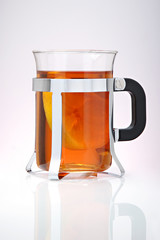 Glass of tea with lemon