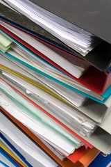 Isolated stack of folders - 17500189